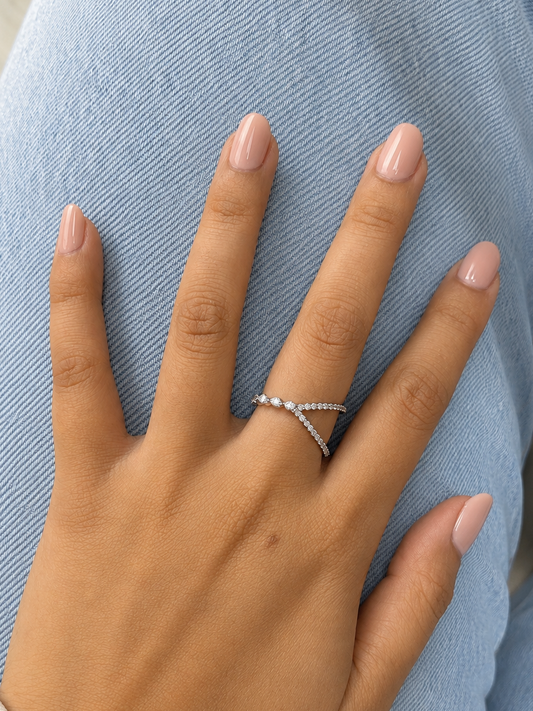 Y Shape with Pear Diamond Ring (BRD1254)