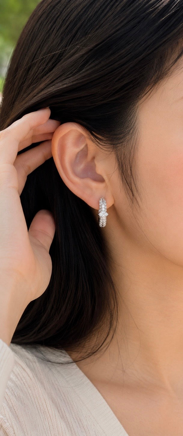 Marquise Hoop Earrings (SKJ1208)