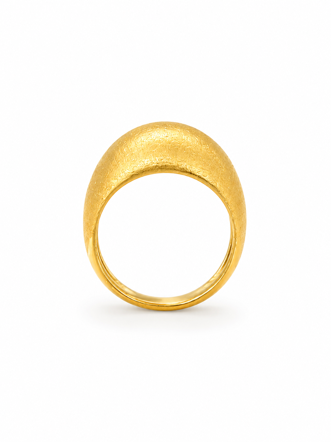 18k Gold Textured Dome Ring Collection (GJEW266-270)