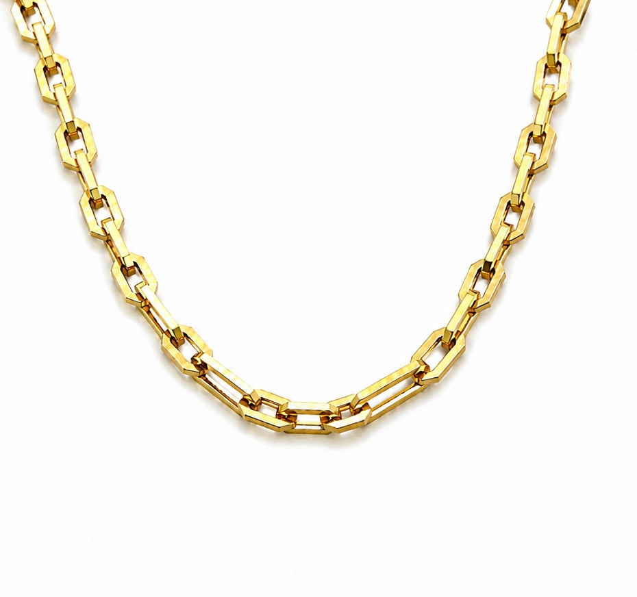 18k Gold Link Chain Necklace (GJEW309)