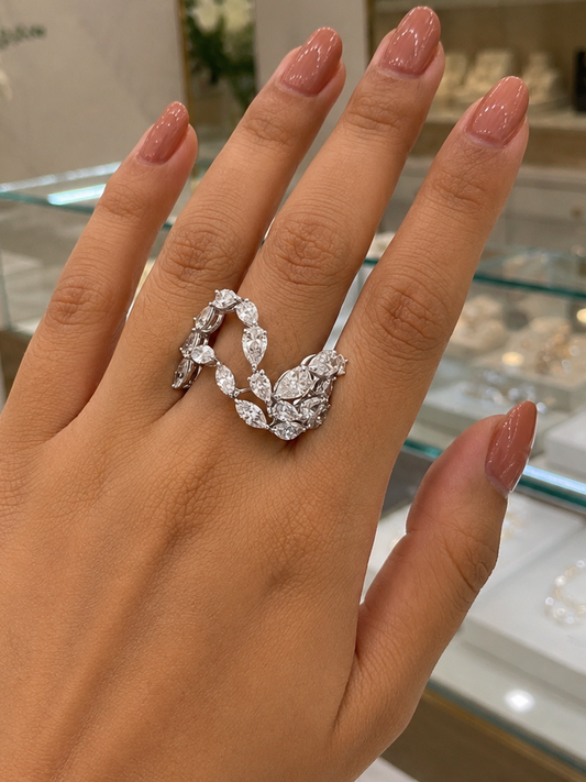 Pear & Marquise Diamond Ring (ARJS4024)