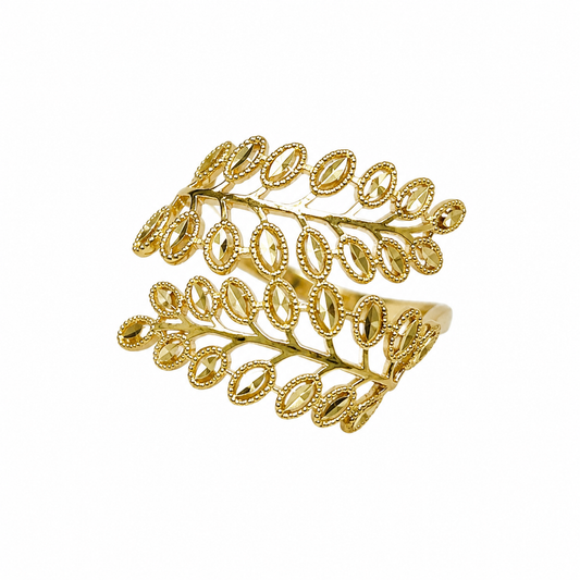 18K Golden Vine Ring (GJEW258)