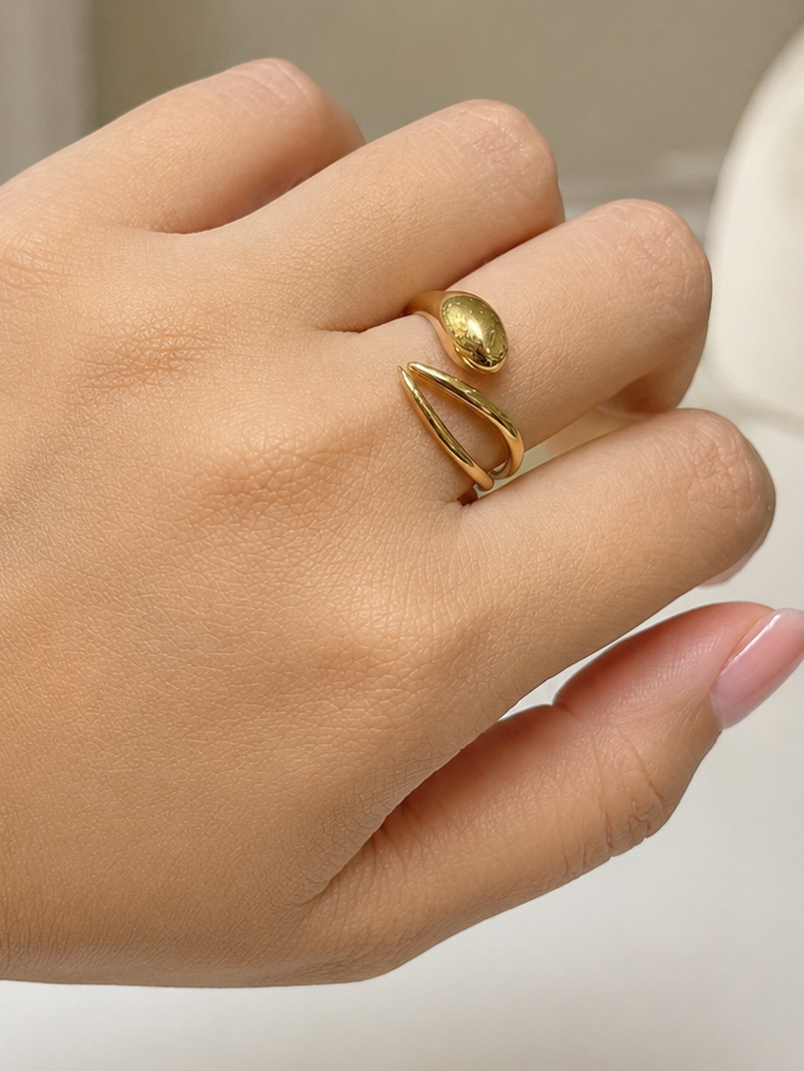 18K Gold Modern Wrap Ring (GJEW85)