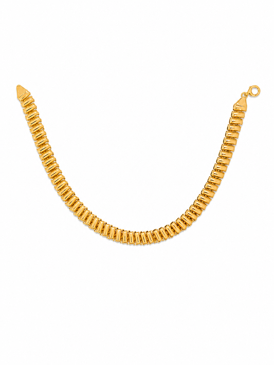 18k Gold Bracelet with Sleek Modern Link Design (GJEW131)
