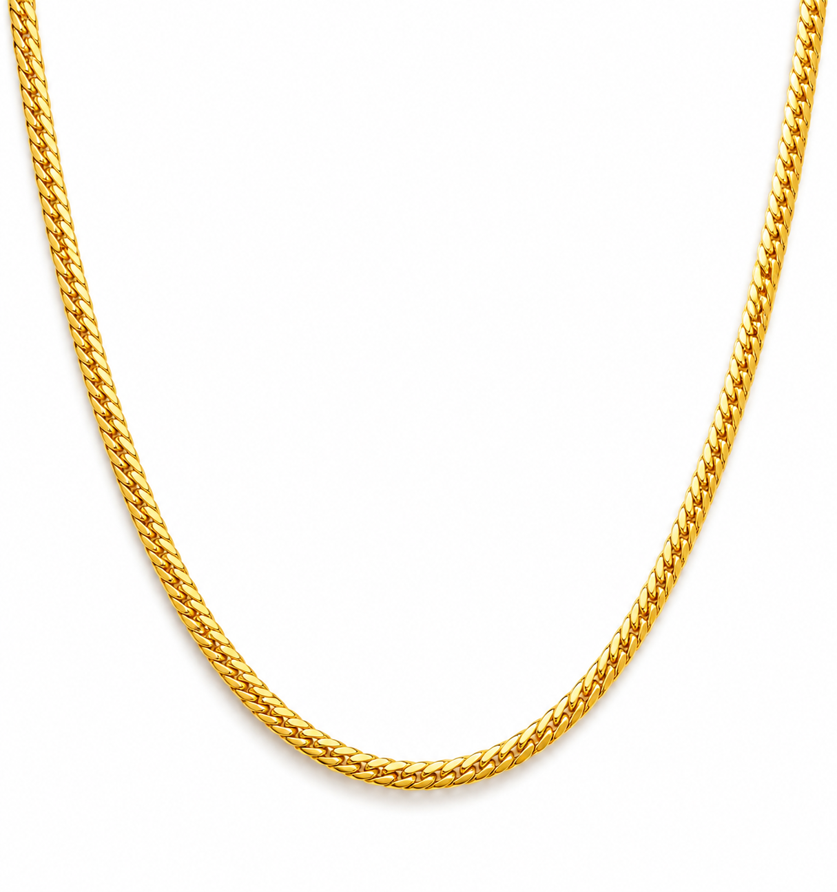 18k Gold Mini Cuban Chain Necklace for Daily Wear | Minimal Layering Chain (GJEW194)