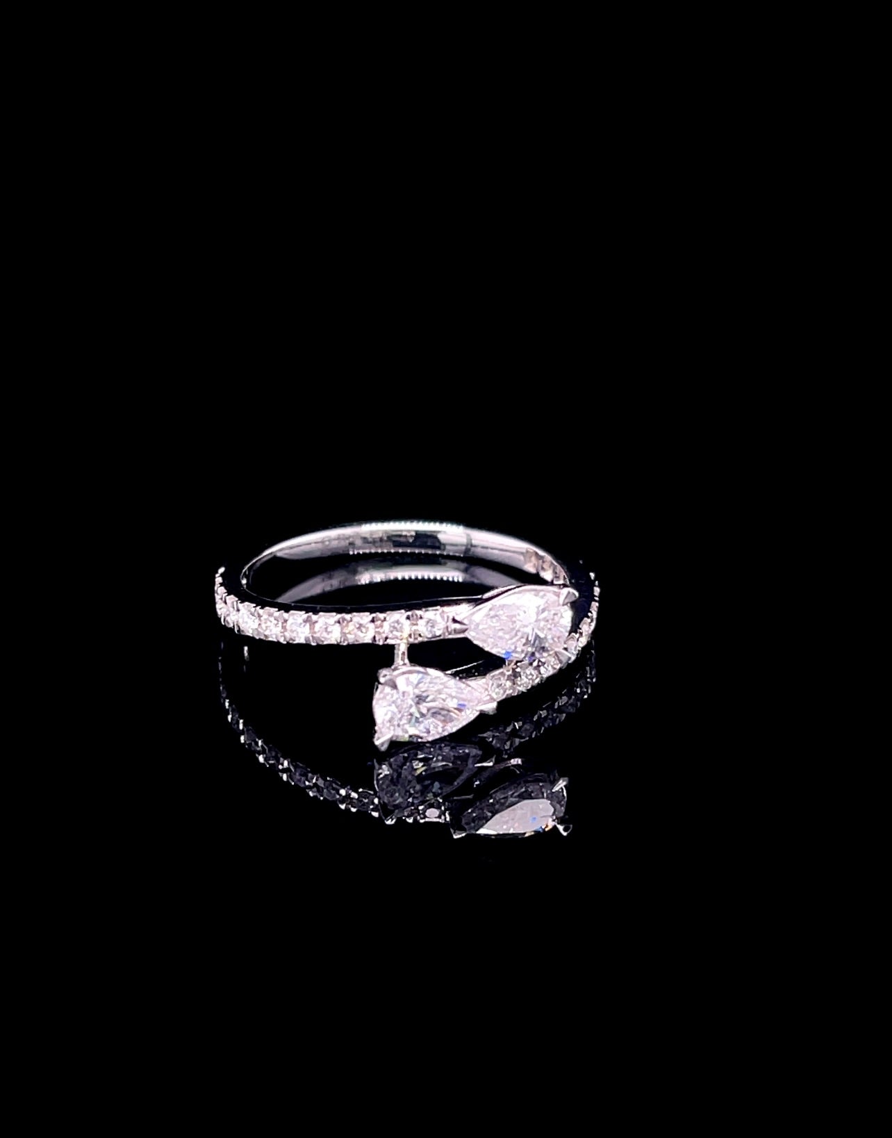 Dual Pear Bypass Diamond Ring (ARJ1119)