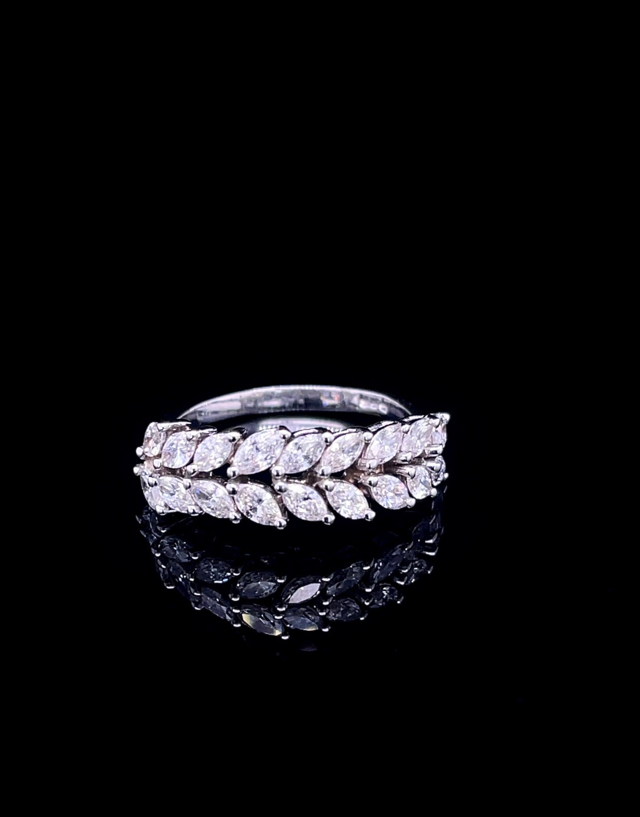 2 Line Marquise Diamond Ring (ARJS2548)