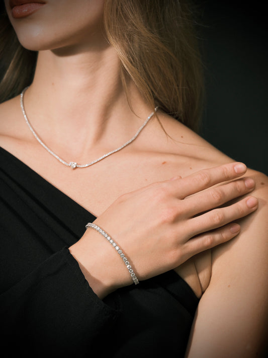 0.10 EACH ROUND DIAMOND TENNIS BRACELET