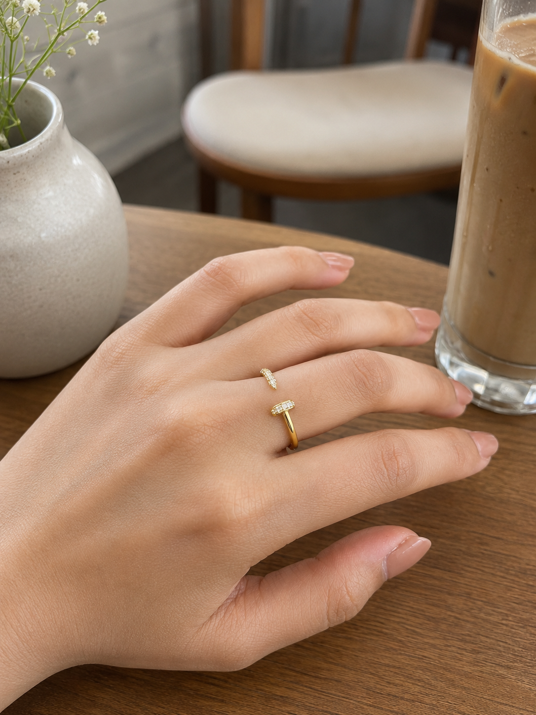 Encrusted Nail Design Diamond Ring in Yellow Gold (BRD1259)