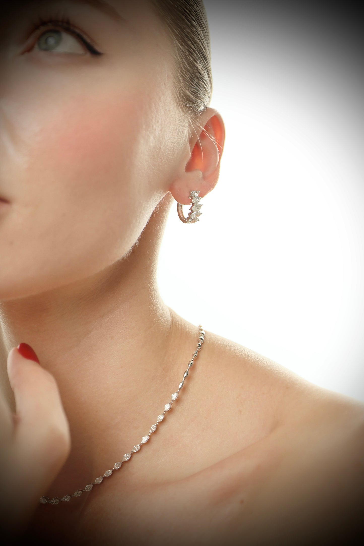 30PT Marquise Hoops Earring (ARJS2664)