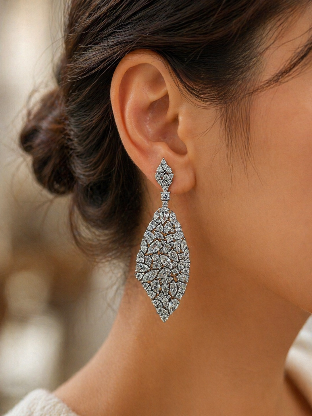 Mix Shape Fancy Dangling Earrings (ARJS3960)
