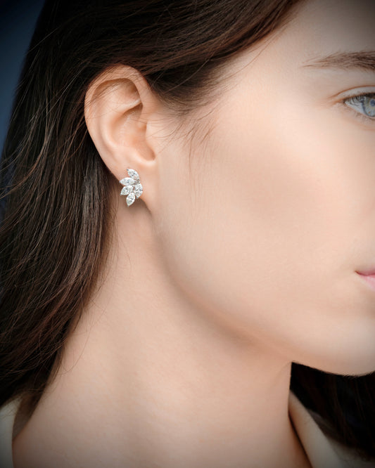 MARQUISE CUT DIAMOND EARRING