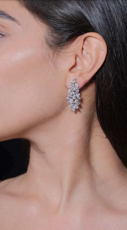 MARQUISE CUT DIAMOND EARRING