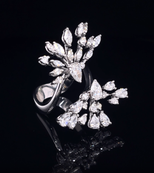Mix Shape Diamond Open Ring(ARJS4042)