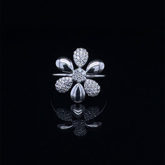 Big Flower Cluster Diamond Ring (BRD1240)