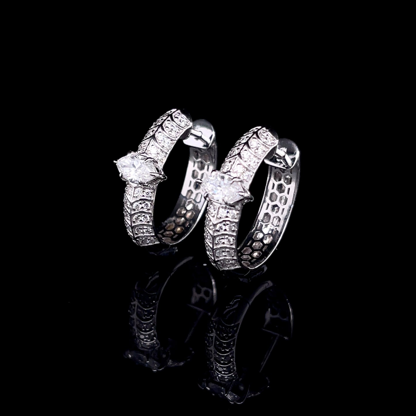 Marquise Hoop Earrings (SKJ1208)
