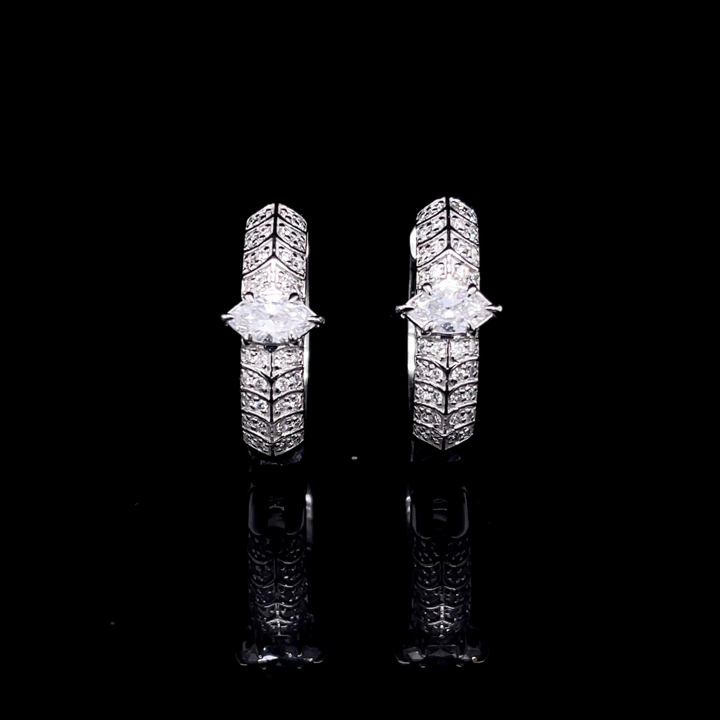 Marquise Hoop Earrings (SKJ1208)