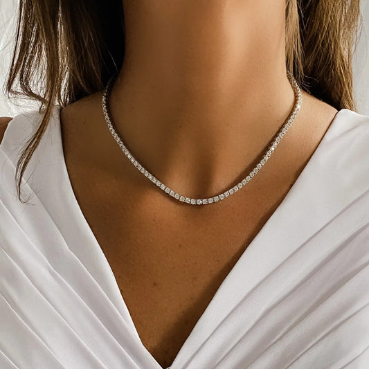 15PT ROUND FULL DIAMOND NECKLACE (ARJS3107)