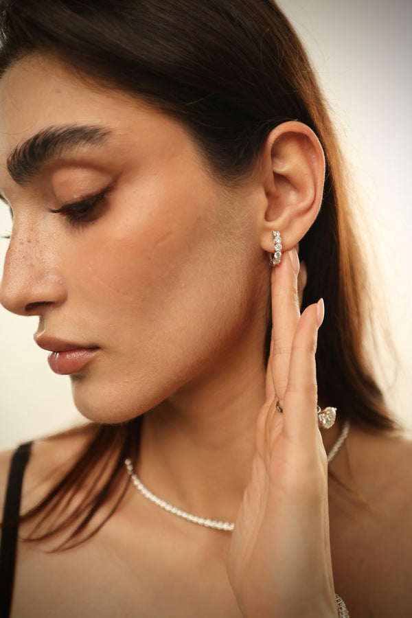 15PT ROUND DIAMOND HOOP EARRING (ARJS2754)