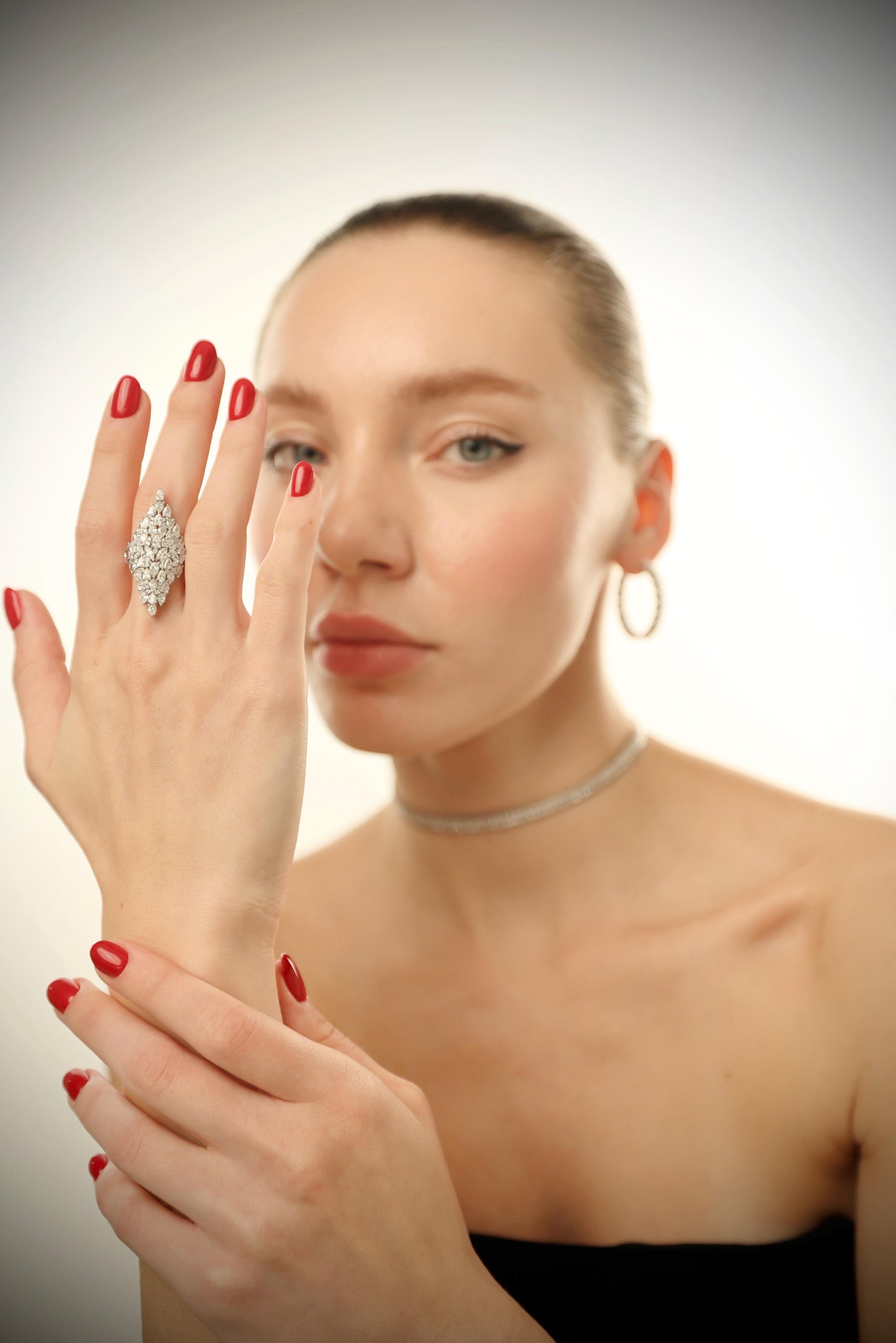 PEAR & MARQUISE FANCY RING (SKJ1207)