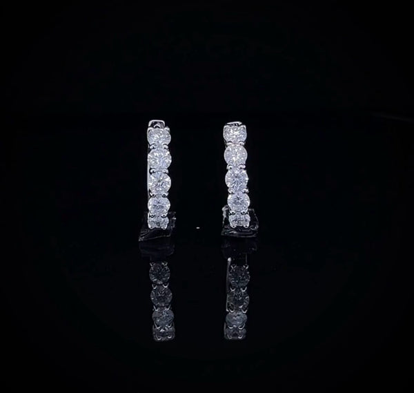 15PT ROUND DIAMOND HOOP EARRING (ARJS2754)