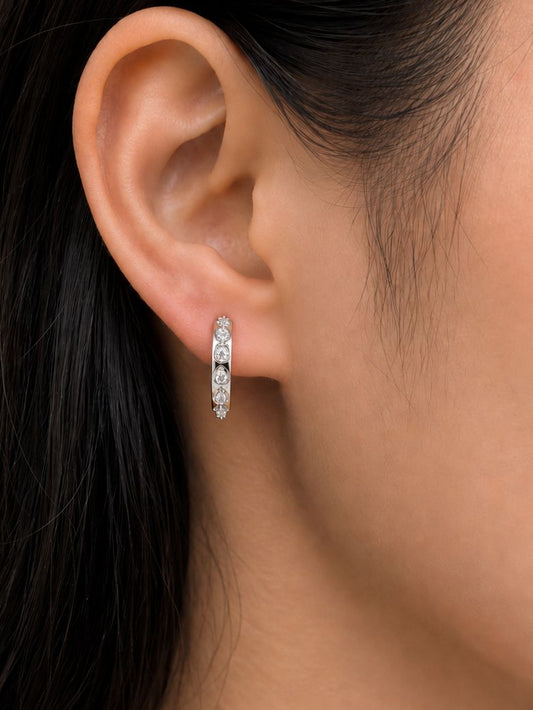 Pear Diamond Hoop Earrings (SKJ1198)