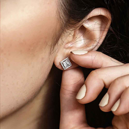 1.1CT Princess Cut Diamond Studs (ARJS2301)
