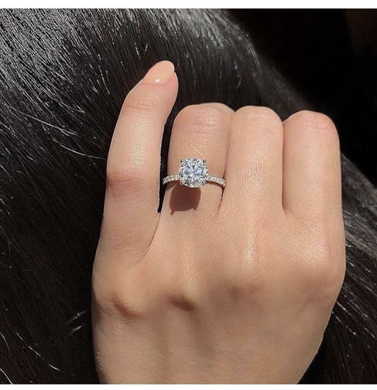 1 Carat Round Solitaire with side diamonds (ARJS2954)