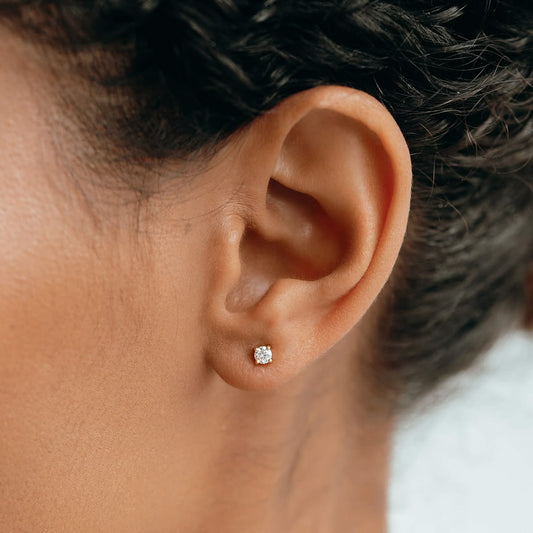 Round Studs in Yellow Gold (ARJS3280)