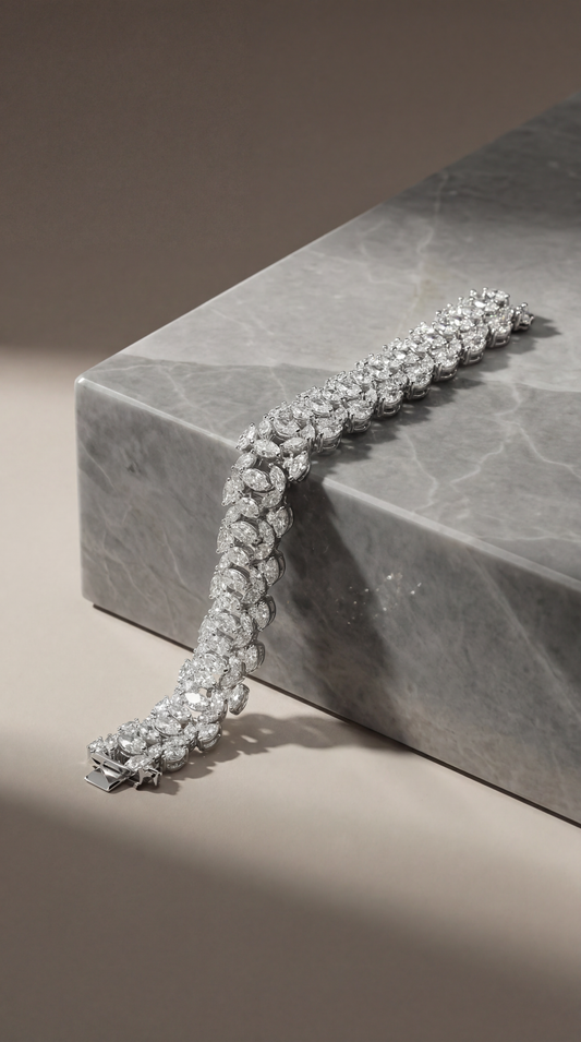 Marquise & Round Diamond Bracelet (ARJS3378)