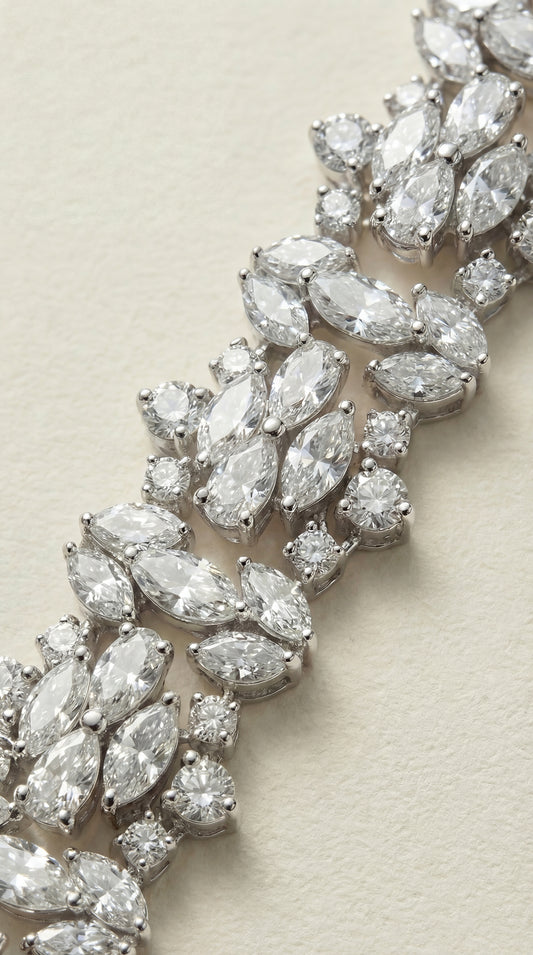 Pear & Marquise Diamond Bracelet (ARJS3377)