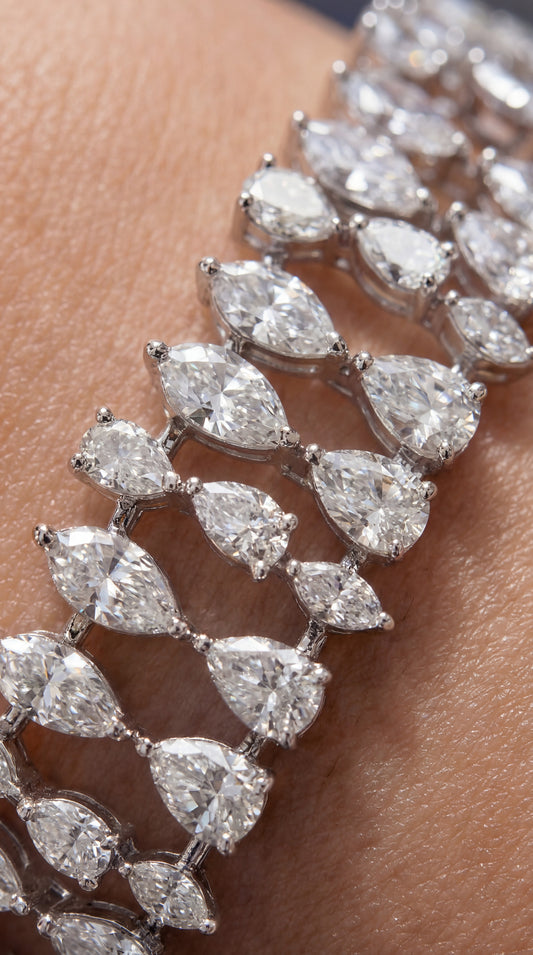 Pear & Marquise Diamond Bracelet