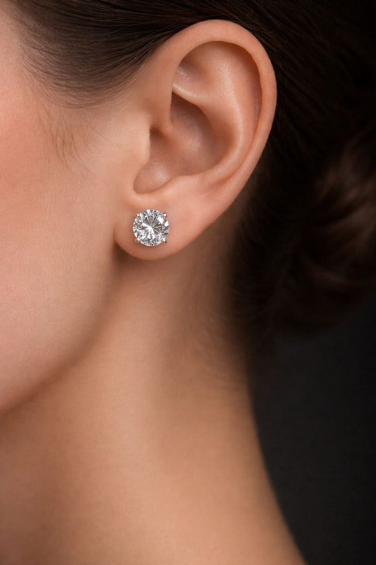 2CT Each Round Diamond Stud Earring   (ARJS3326)