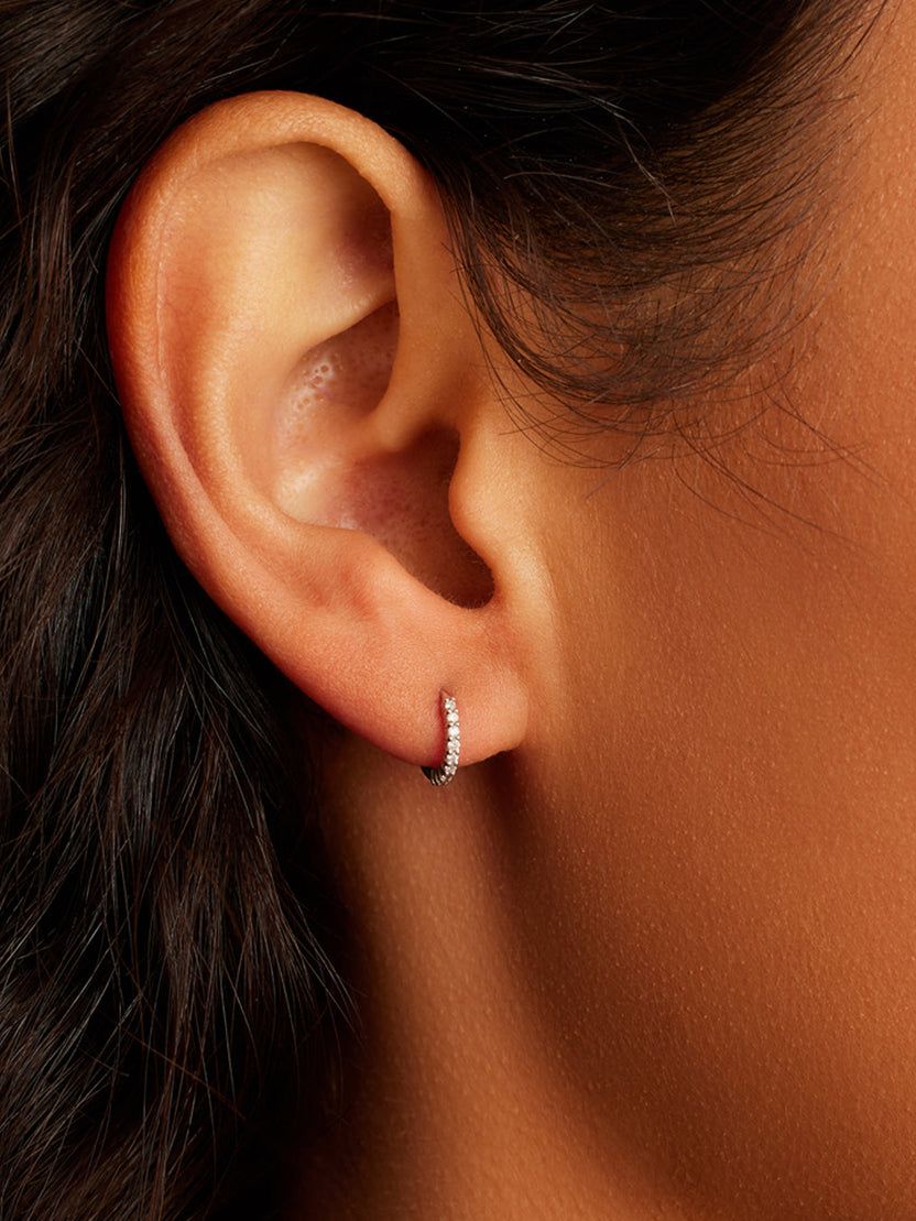 Round Diamond Hoops Earrings (ARJS2737)