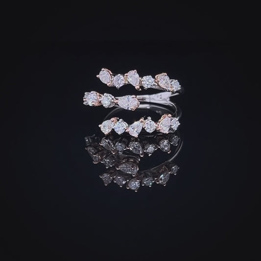Pear and Round Diamond Ring (ARJS2783)