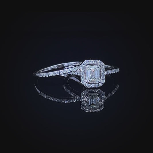 1CT Emerald Diamond Twin Ring (ARJS2419)