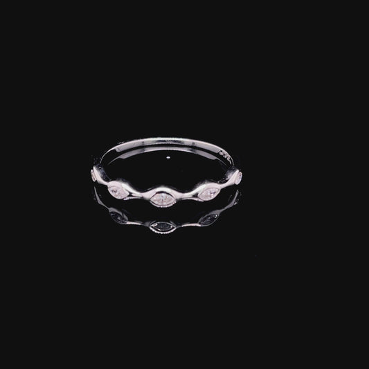 Wavy Band Diamond Ring (SKJD2)