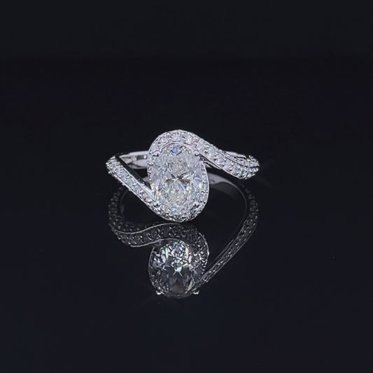 1.5CT Oval Diamond Ring (ARJS2208