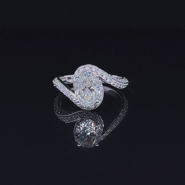 1.5CT Oval Diamond Ring (ARJS2208