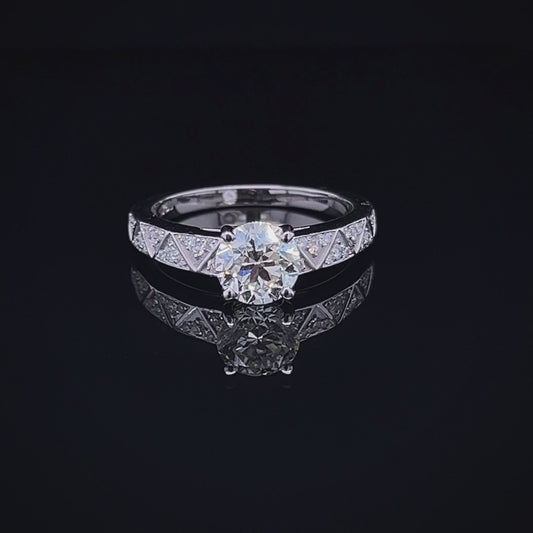 1.4CT Round Diamond Ring (ARJS2517)