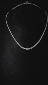 Graduating Tennis Necklace 10.65 carats / 19.78 grams FG COLOR / VS-SI QUALITY