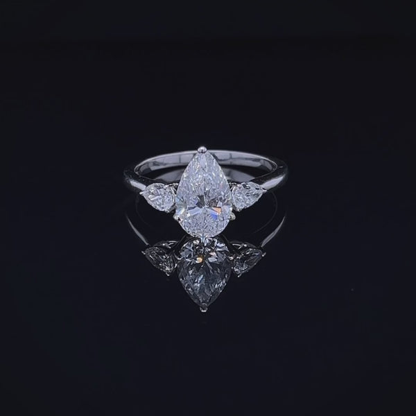 1.52CT PEAR TRILOGY RING (ARJS2127)