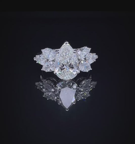 3CT PEAR SOLITAIRE DIAMOND RING