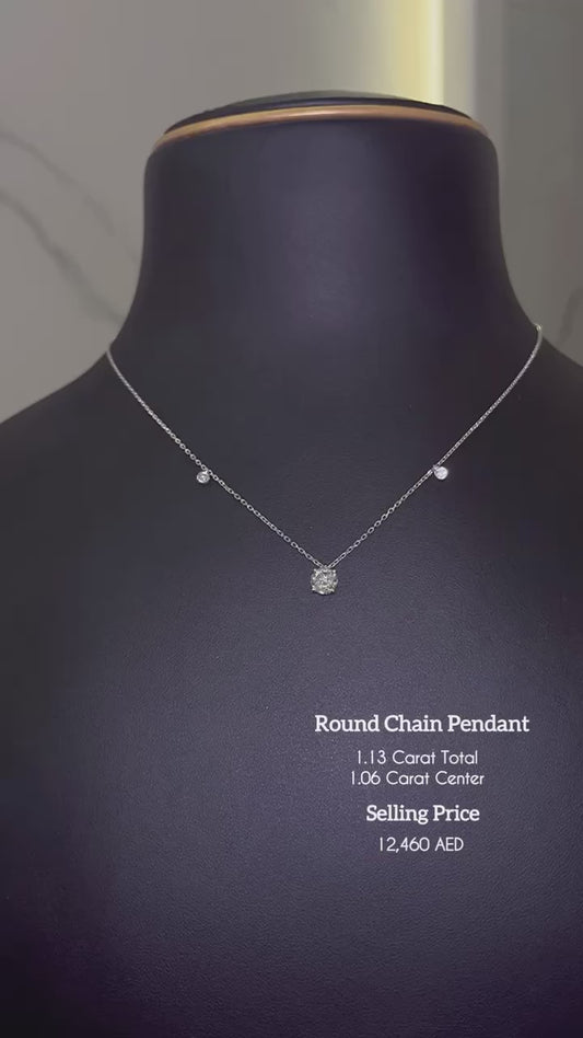 1CT Round Diamond Pendant (ARJS2274)