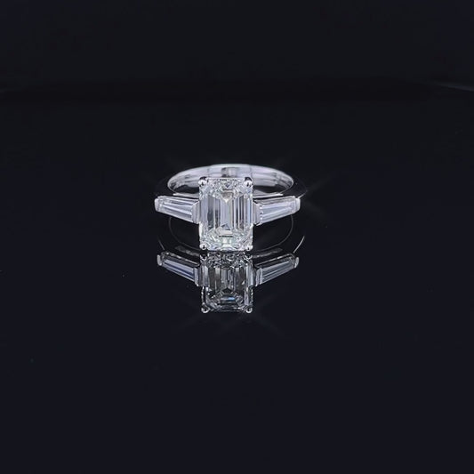 3CT Emerald Diamond Ring (ARJS2750)
