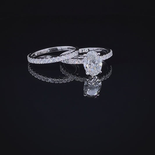 1.5CT Oval Twin Ring (ARJS2384)