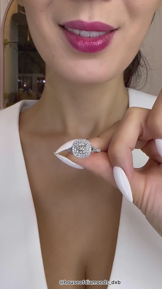 1CT Cushion Diamond Ring (ARJS2000)