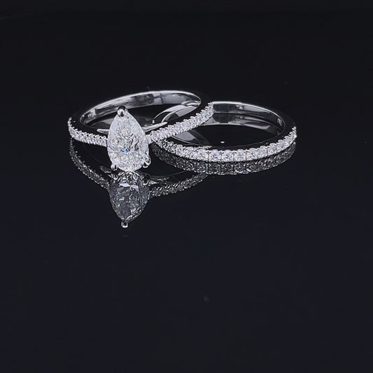 1CT Pear Diamond Ring (ARJS2694)
