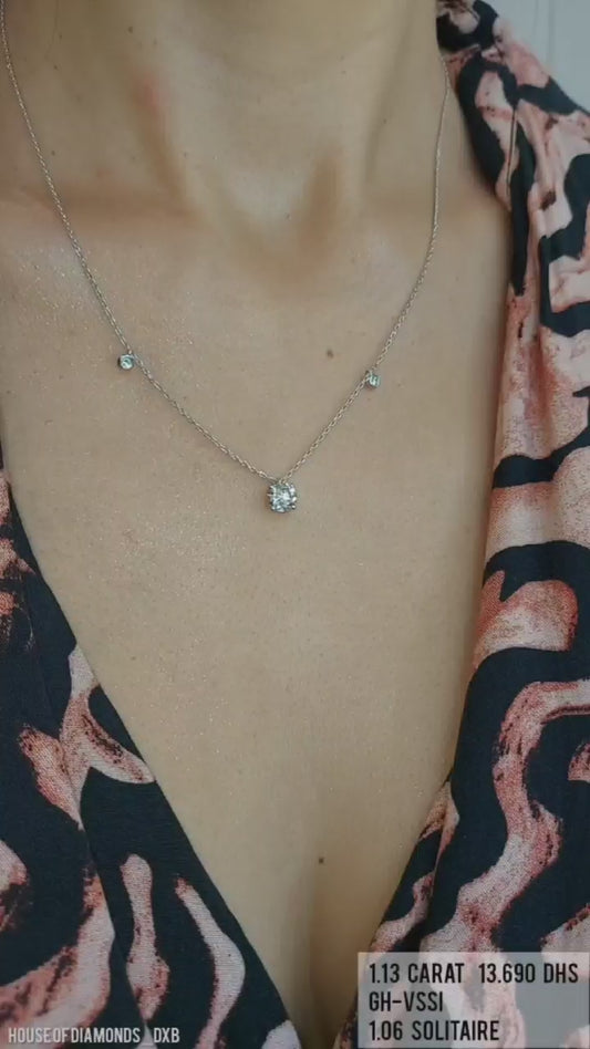 ROUND BRILLANT 1 CARAT DIAMOND PENDANT