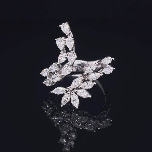 Marquise & Pear Open Diamond Ring (ARJS4031)